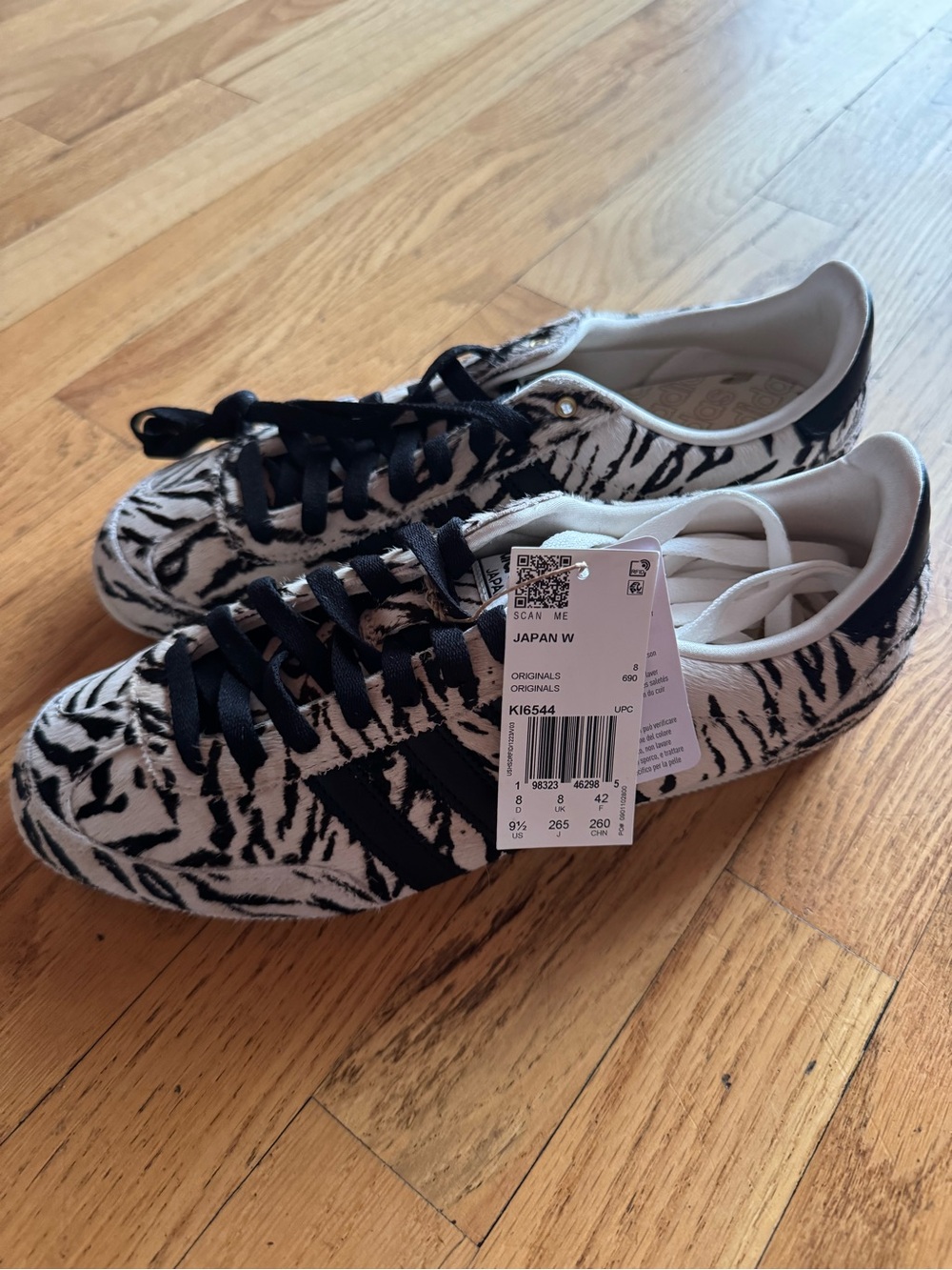 adidas Japan W Zebra-Patterned Sneakers - Black & White